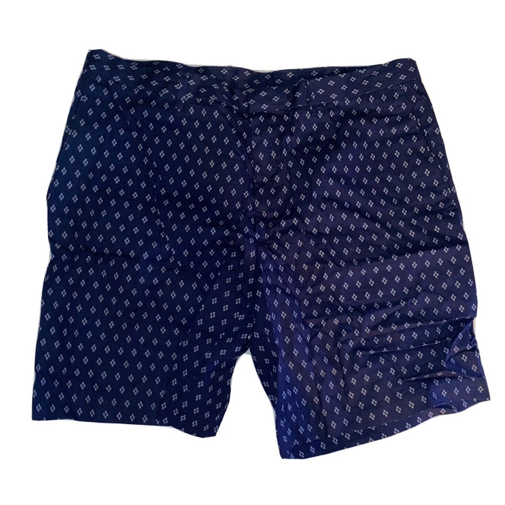 J.‎ Ferrar Geometric Shorts Blue Grey Size 34 100% Cotton